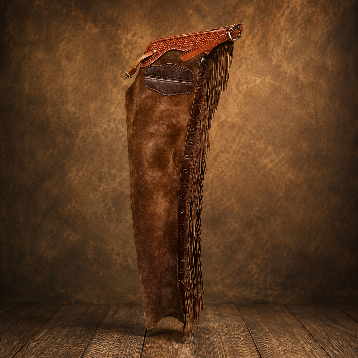 Men Native American Suede Leather Pant Rodeo Mountain Western Cowboy Chap