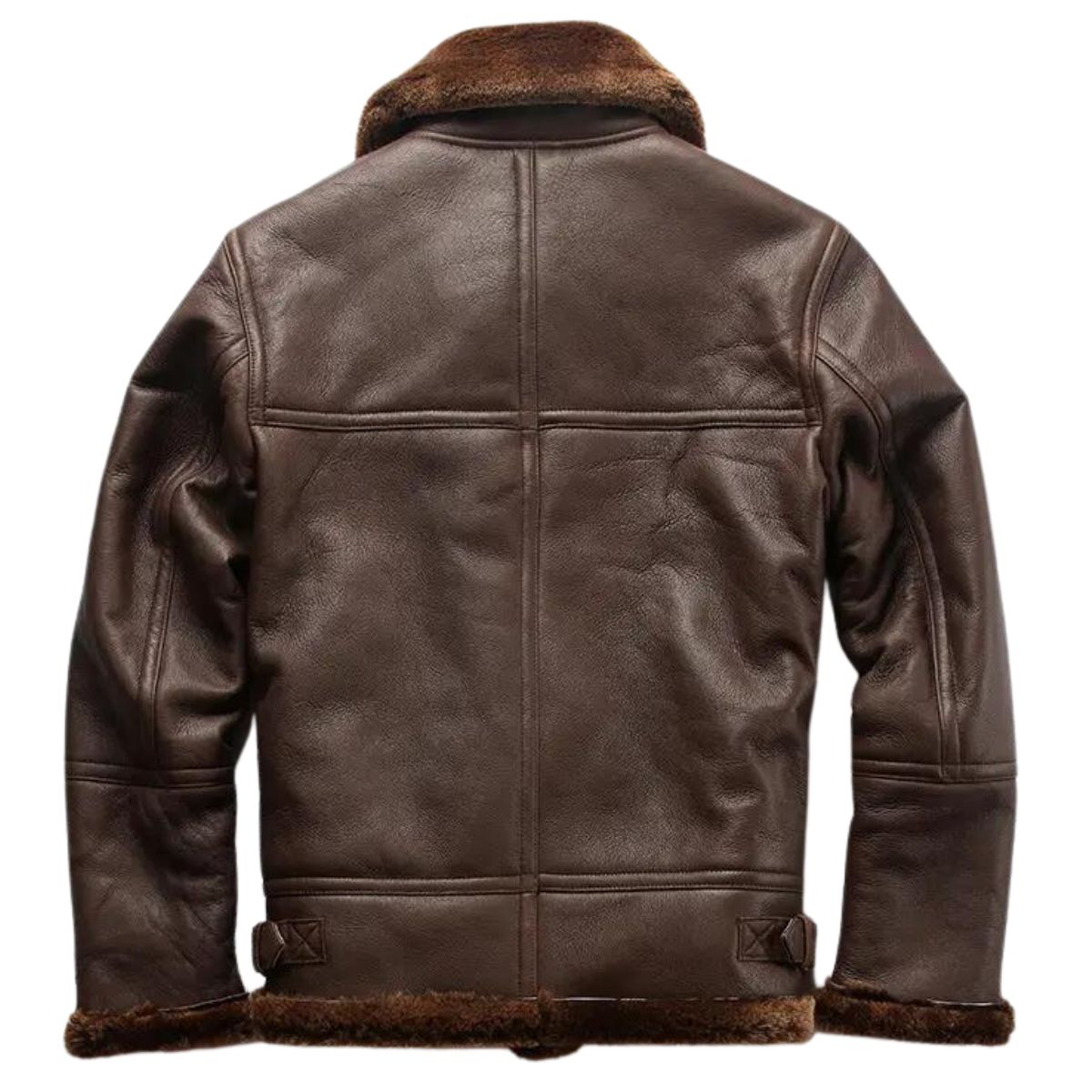 Arctic Glide Mens Fur Collar Leather Jacket