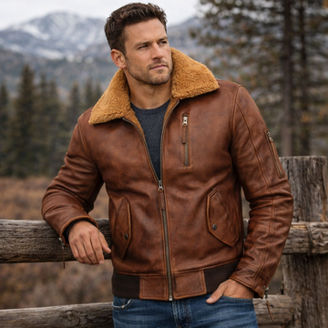 B3 Bomber Aviator Shearling Jacket