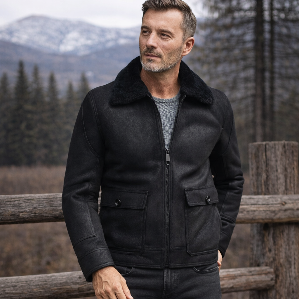Classic B3 Bomber Shearling Leather Jacket