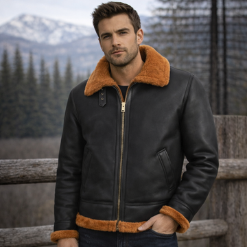 Genuine Matte Black B3 Bomber Jacket