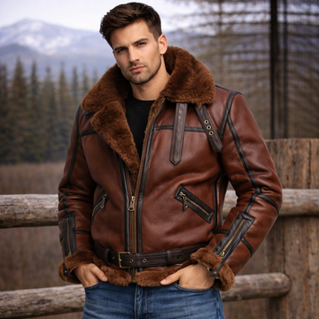 Men’s Shearling B3 Bomber Fur Jacket