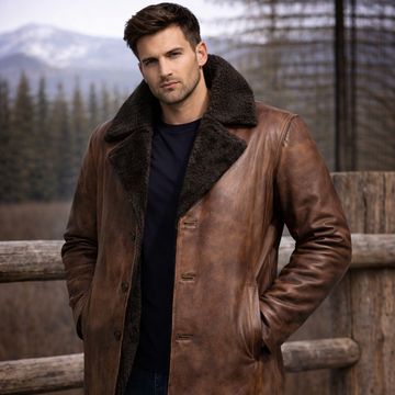 Mocha Masterpiece Fur Leather Jacket