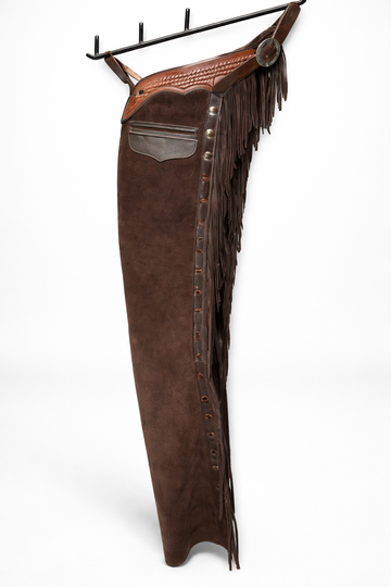 Men's Hand Crafted Native American Cowboy Style Suede Leather Pant Rodeo Style Chap Mountain Men Western Buck Suede Gifts For Men