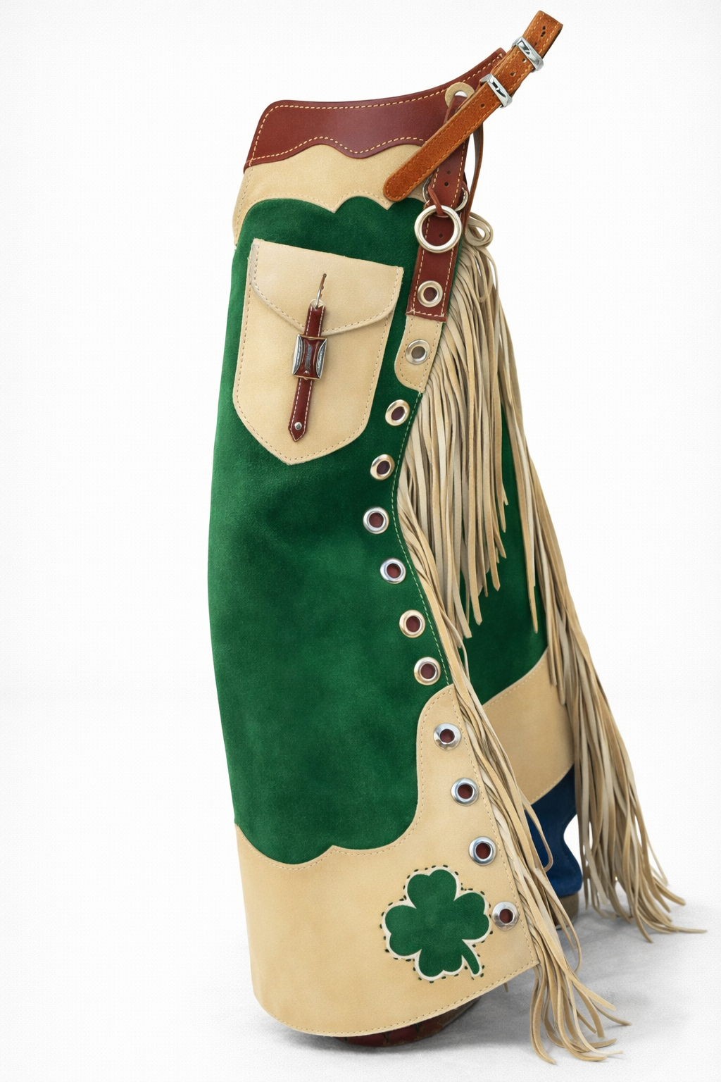 Unisex Hand Crafted Native American Cowboy Style Suede Leather Pants Rodeo Style Cowgirl Chap Mountain Men Western Buck Suede Gifts For Men