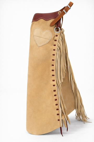 Hand Crafted Native American Cowboy Style Beige Suede Leather Pants Rodeo Style Cowgirl Chap Mountain Men Western Buck Suede Gifts For Men