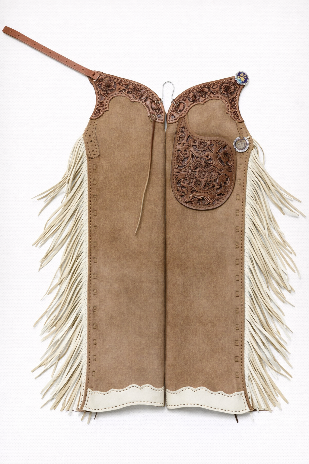 Men Chap Hand Crafted Tooled Yoke Native American Cowboy Style Suede Pant Rodeo Style Chap Mountain Men Western Buck Suede Gifts For Men