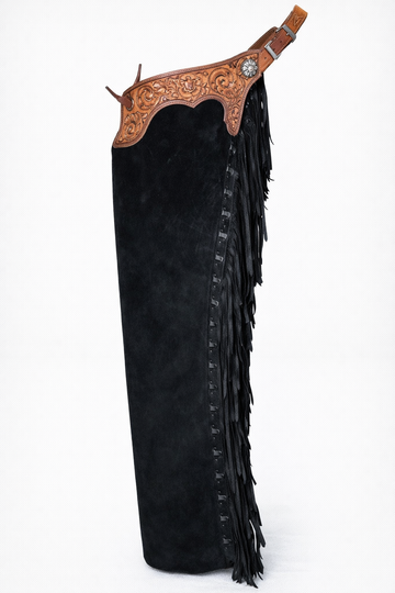 Men Chap Hand Crafted Tooled Yoke Native American Cowboy Style Suede Pant Rodeo Style Chap Mountain Men Western Buck Suede Gifts For Men