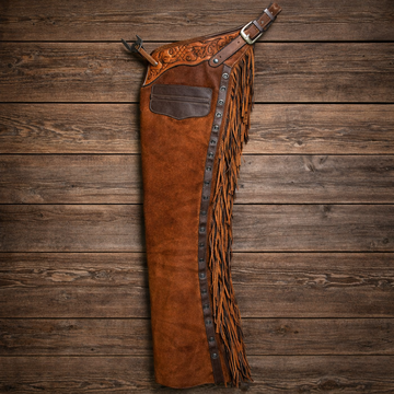 Men Chap Hand Crafted Tooled Yoke Native American Cowboy Style Suede Pant Rodeo Style Chap Mountain Men Western Buck Suede Gifts For Men