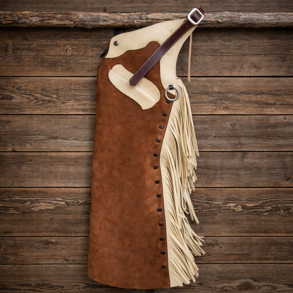 Hand Crafted Native American Cowboy Style Suede Leather Pant Rodeo Style Chap Mountain Men Western Buck Suede Gifts For Men