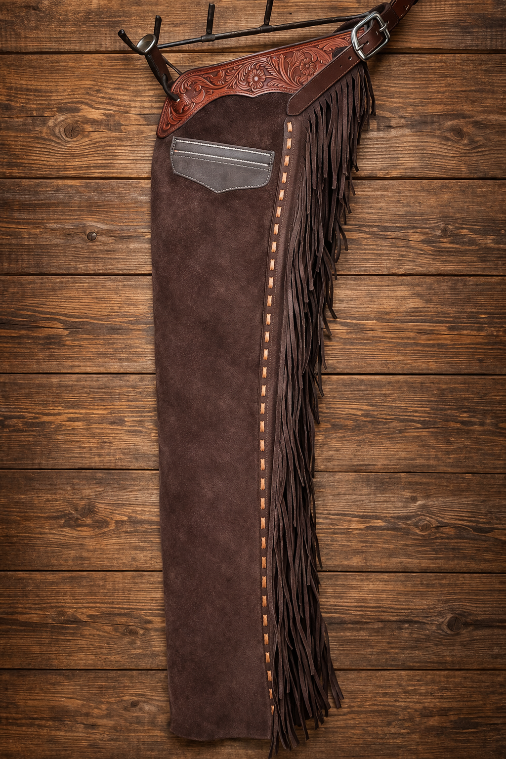 Men Chap Hand Crafted Tooled Yoke Native American Cowboy Style Suede Pant Rodeo Style Chap Mountain Men Western Buck Suede Gifts For Men