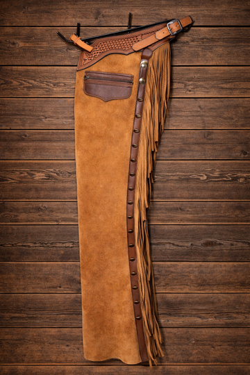 Men's Hand Crafted Native American Cowboy Style Suede Leather Pant Rodeo Style Chap Mountain Men Western Buck Suede Gifts For Men