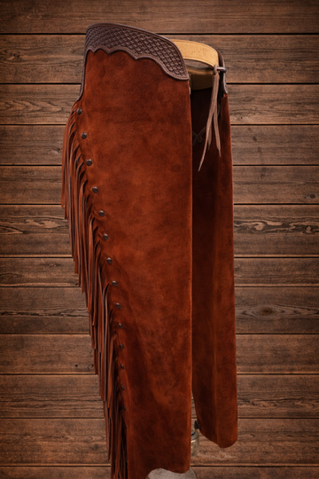 Men Chap Hand Crafted Tooled Yoke Native American Cowboy Style Suede Pant Rodeo Style Chap Mountain Men Western Buck Suede Gifts For Men
