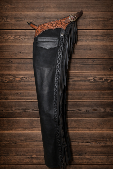 Men's Hand Crafted Chap Tooled Yoke Native American Cowboy Style Leather Pant Rodeo Style Chap Men Western Leather Chaps Gifts For Men