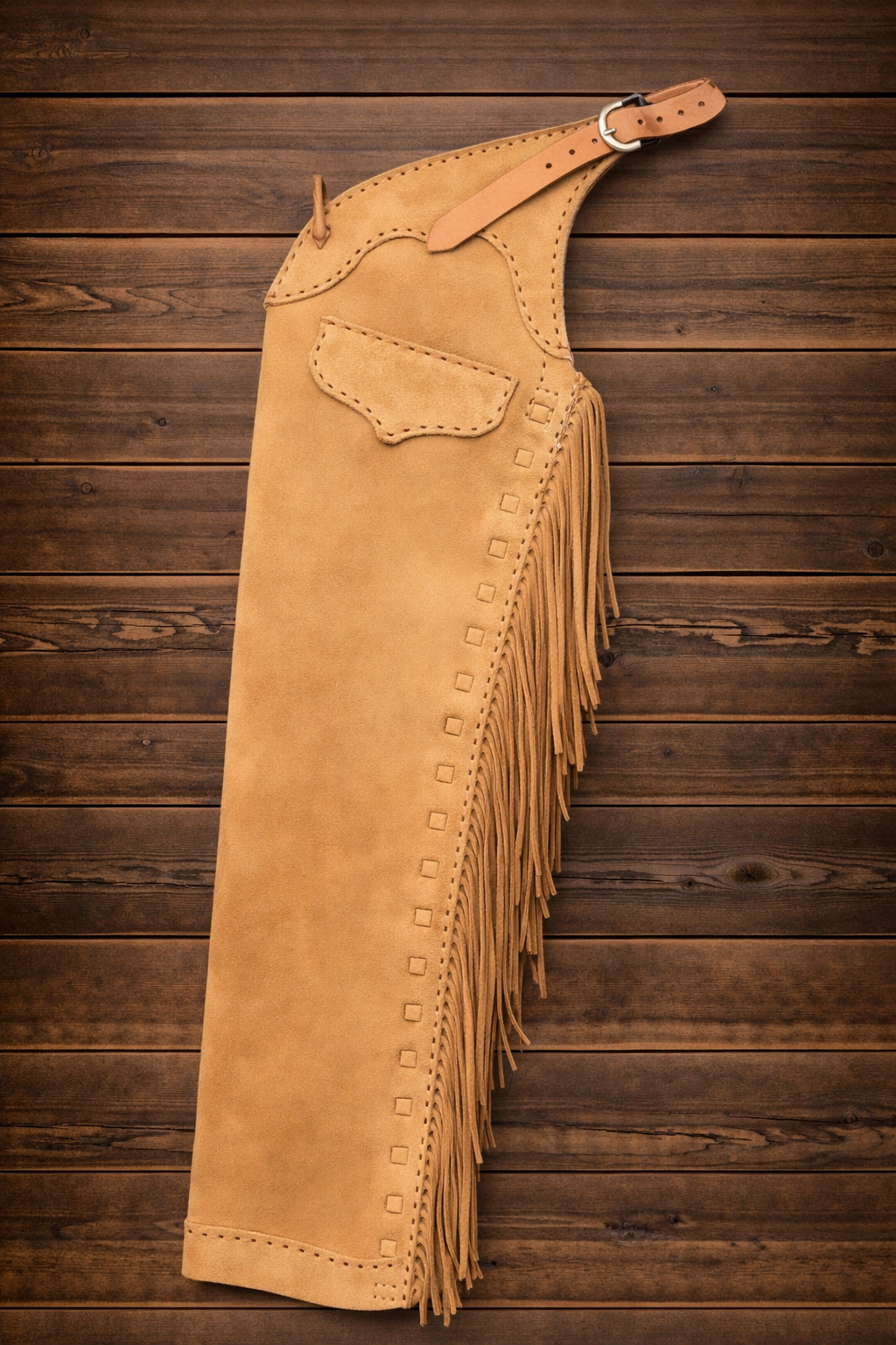 Men's Hand Crafted Native American Cowboy Style Suede Leather Pant Rodeo Style Chap Mountain Men Western Buck Suede Gifts For Men