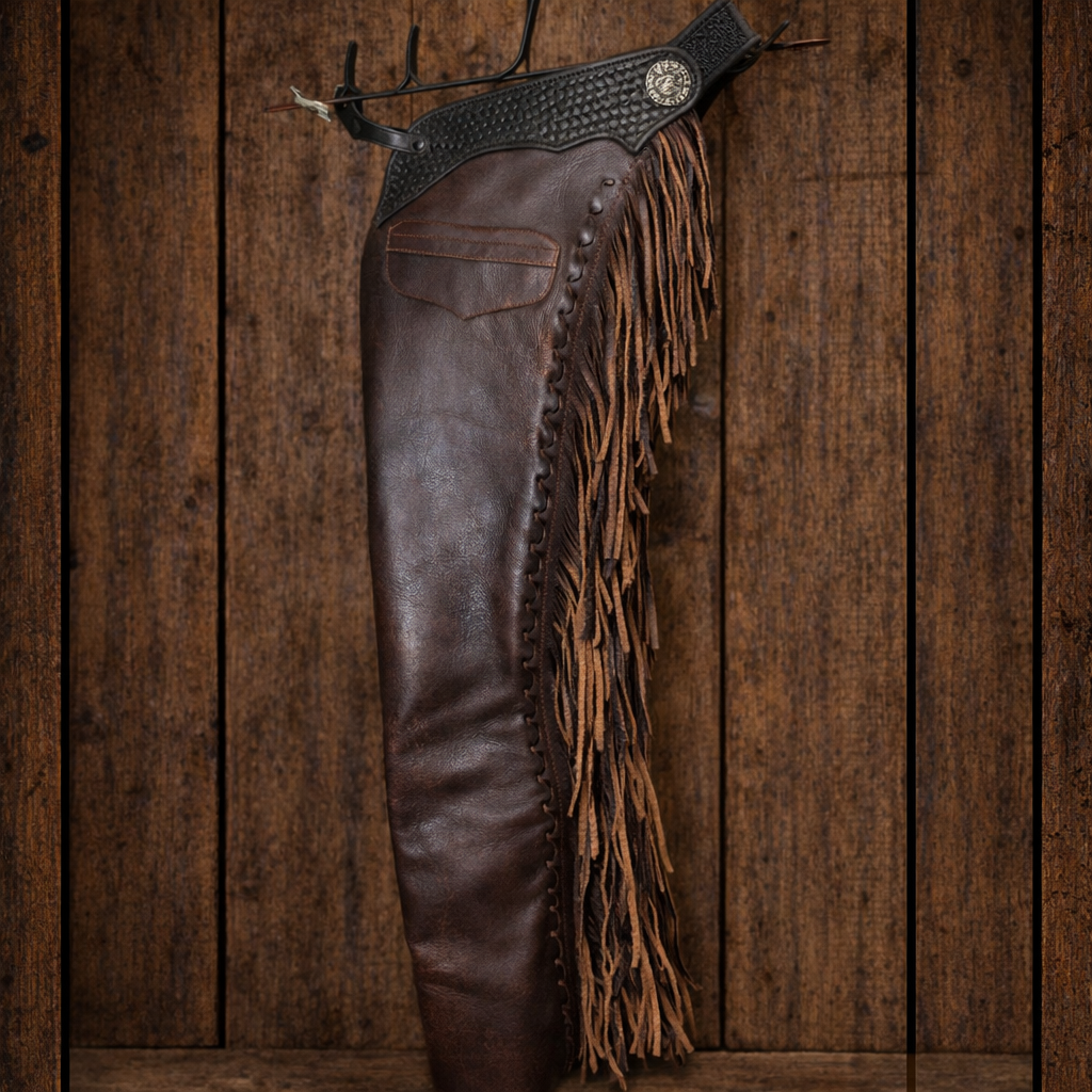 Men's Hand Crafted Native American Cowboy Style Leather Pant Rodeo Style Chap Mountain Men Western Buck Leather Gifts For Men