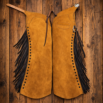 Men's Hand Crafted Native American Cowboy Style Suede Leather Pant Rodeo Style Chap Mountain Men Western Buck Suede Gifts For Men