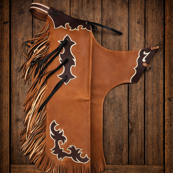 Men Chap Hand Crafted Tooled Yoke Native American Cowboy Style Suede Pant Rodeo Style Chap Mountain Men Western Buck Suede Gifts For Men