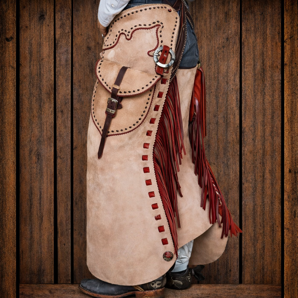 Men's Hand Crafted Chap Native American Cowboy Style Suede Leather Pants Rodeo Style Cowgirl Chap Mountain Men Western Buck
