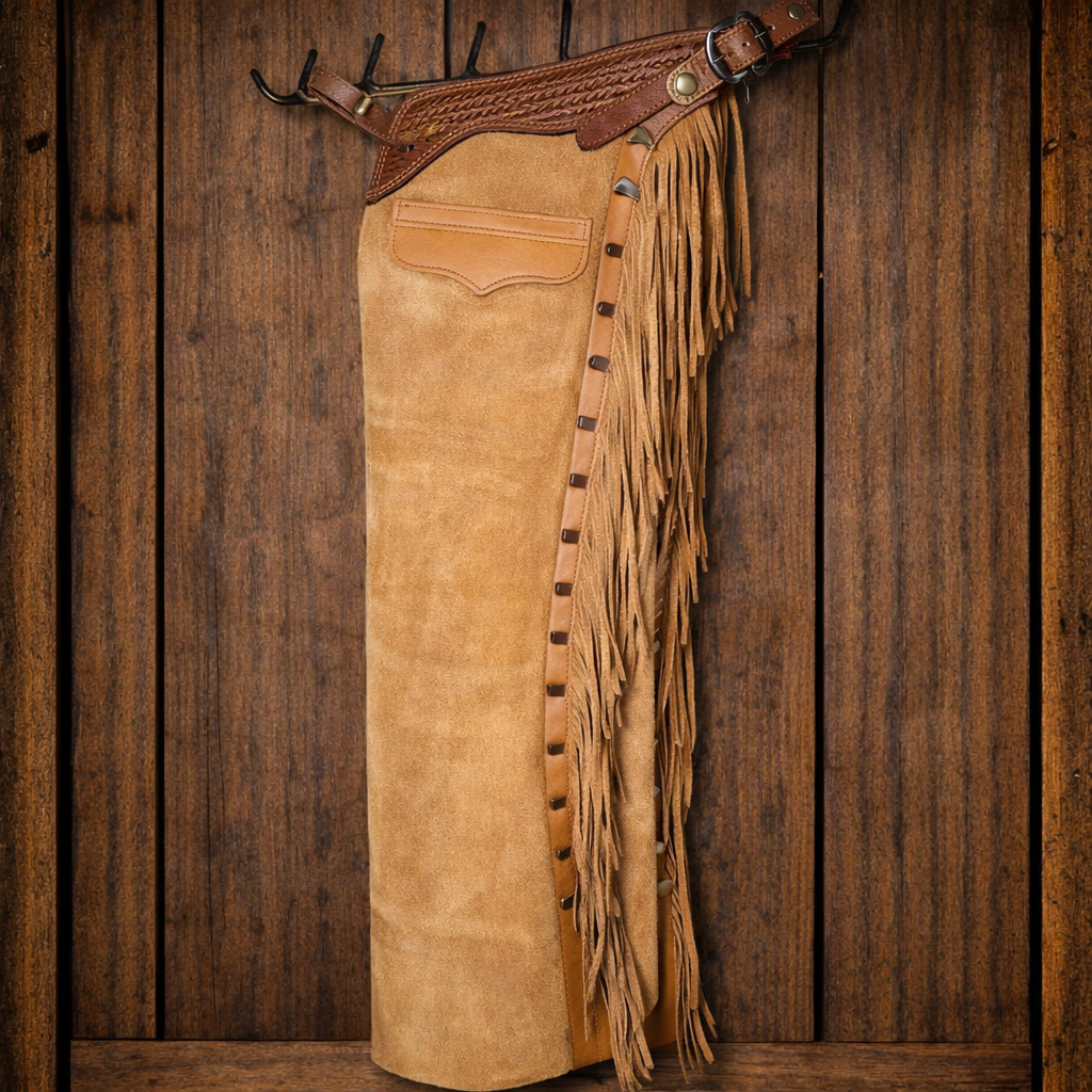 Men's Hand Crafted Chap Native American Cowboy Chap Style Suede Leather Pant Rodeo Style Chap Mountain Men Western Gifts For Men