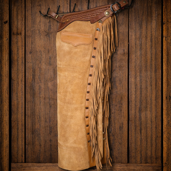 Men's Hand Crafted Chap Native American Cowboy Chap Style Suede Leather Pant Rodeo Style Chap Mountain Men Western Gifts For Men