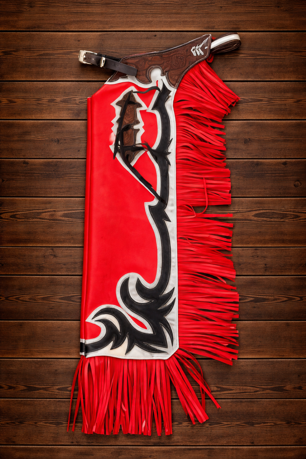 Hand Crafted Native American Cowboy Style Tooling Carving Red Leather Pant Rodeo Style Chap Mountain Men Western Buck Leather Gifts For Men