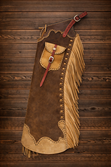 Unisex Hand Made Brown Native American Cowboy Style Suede Leather Pants Rodeo Style Cowgirl Chap Mountain Western Buck Suede Gifts For Men