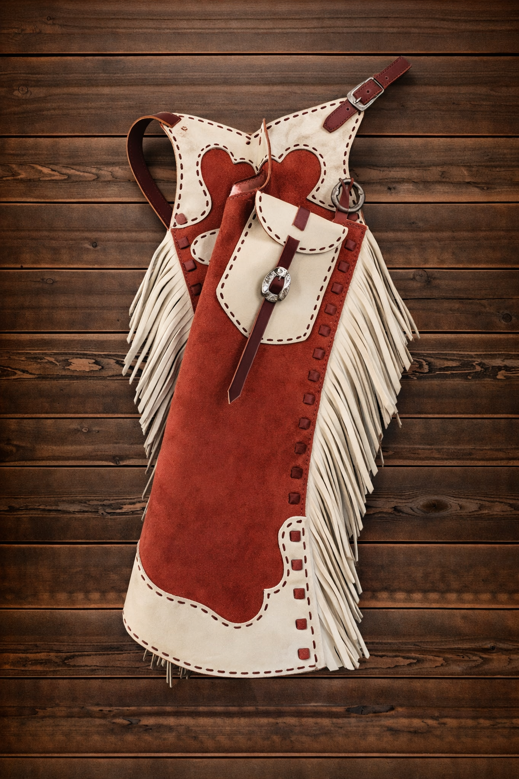 Unisex Hand Made Chap Native American Cowboy Style Suede Leather Pants Rodeo Style Cowgirl Chap Mountain Men Fringes Western Gift For Men