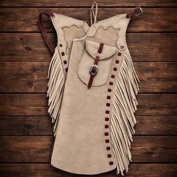 Men's Hand Crafted Native American Cowboy Style Suede Leather Pants Rodeo Style Cowgirl Chap Mountain Men Western Buck Suede Gifts For Men