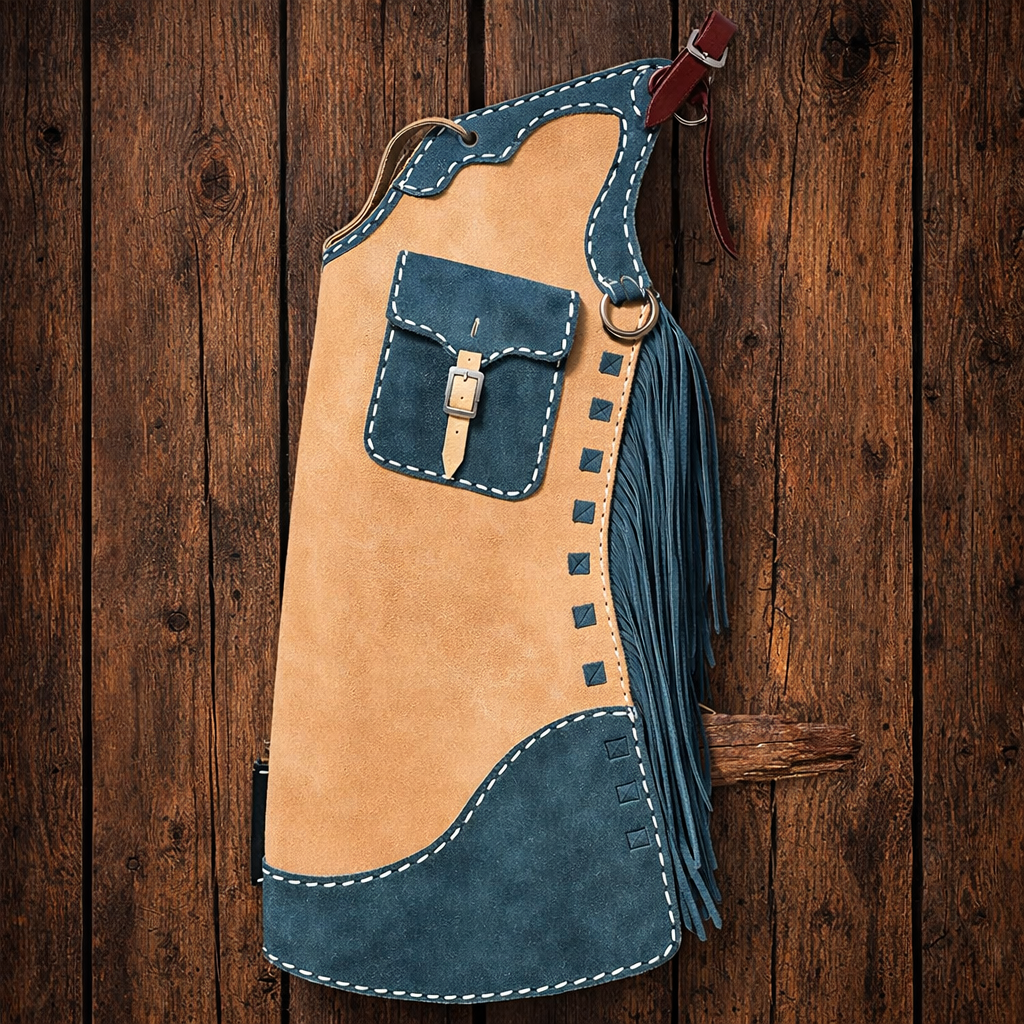 Unisex Hand Crafted Native American Cowboy Style Suede Leather Pants Rodeo Style Cowgirl Chap Mountain Men Western Buck Suede Gifts For Men