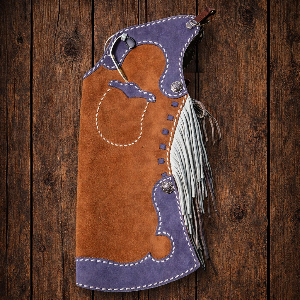 Unisex Hand Crafted Native American Cowboy Style Suede Leather Pants Rodeo Style Cowgirl Chap Mountain Men Western Buck Suede Gifts For Men