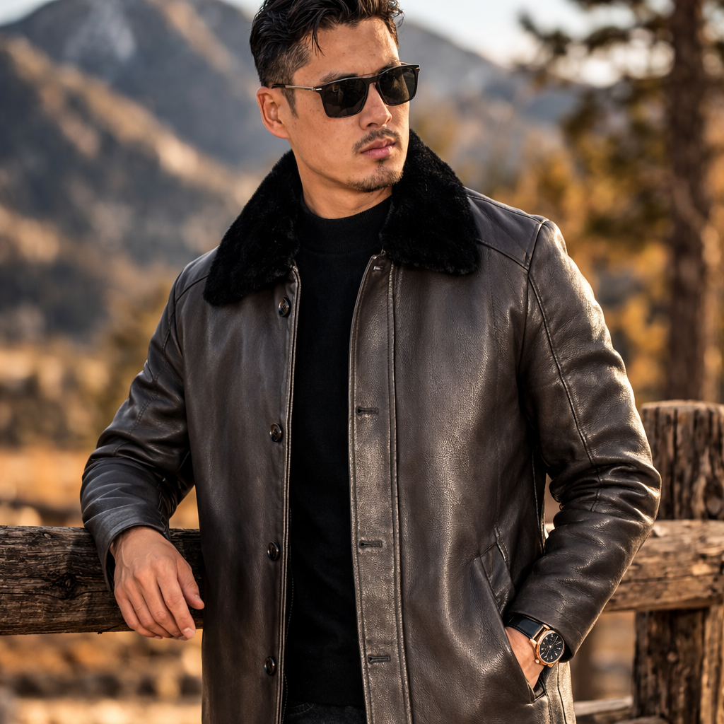 Amber Appeal Fur Leather Jacket