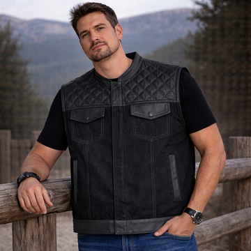 Men Leather Club Vest Cowhide Grey Leather Vest Men Biker Leather Vest,Motorcycle Rider Waistcoat Gift For Him Gift For Men
