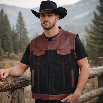 Men Maroon Leather Club Vest Cowhide Paisley Lining Leather Vest Men Biker Leather Vest,Motorcycle Rider Waistcoat Gift For Him Gift For Men