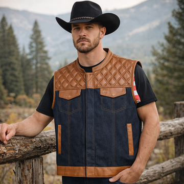 Men Leather Club Vest Diamond Quilted Tan Leather Vest USA Flag,Men Biker Leather Vest ,Motorcycle Rider Waistcoat Gift For Him Gift For Men