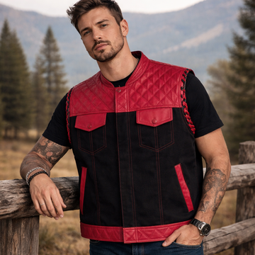 Men Maroon Leather Club Vest Cowhide Quilted Leather Vest Men Biker Leather Vest,Motorcycle Rider Waistcoat Gift For Him Gift For Men