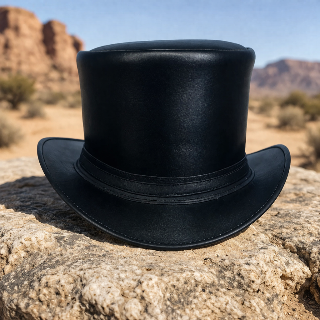 El Dorado Handmade Leather Top Hat – Crafted from 100% Genuine Leather for Men a