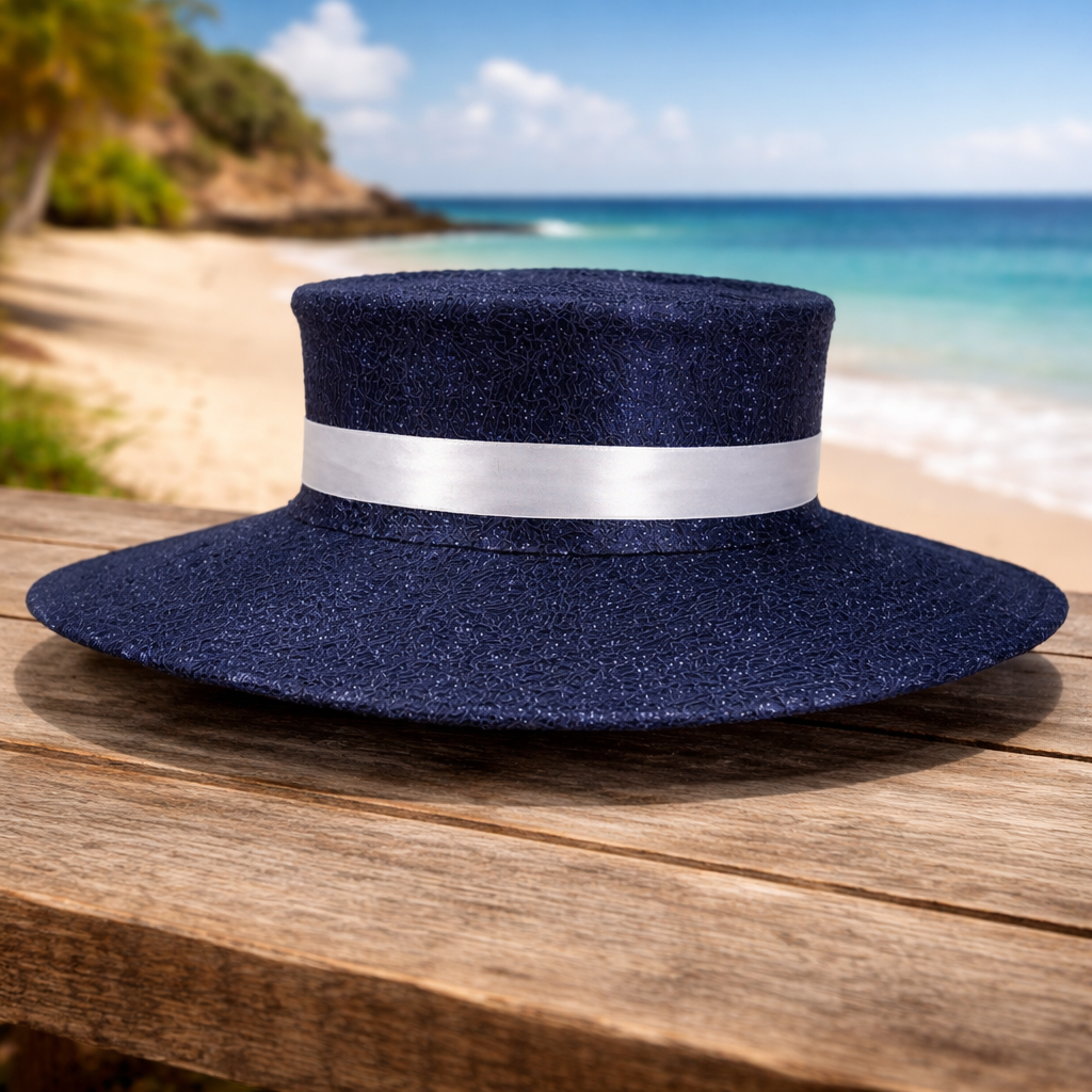 Melania's Trump Brings Steely Fashion American Design Top Hat -Navy Blue