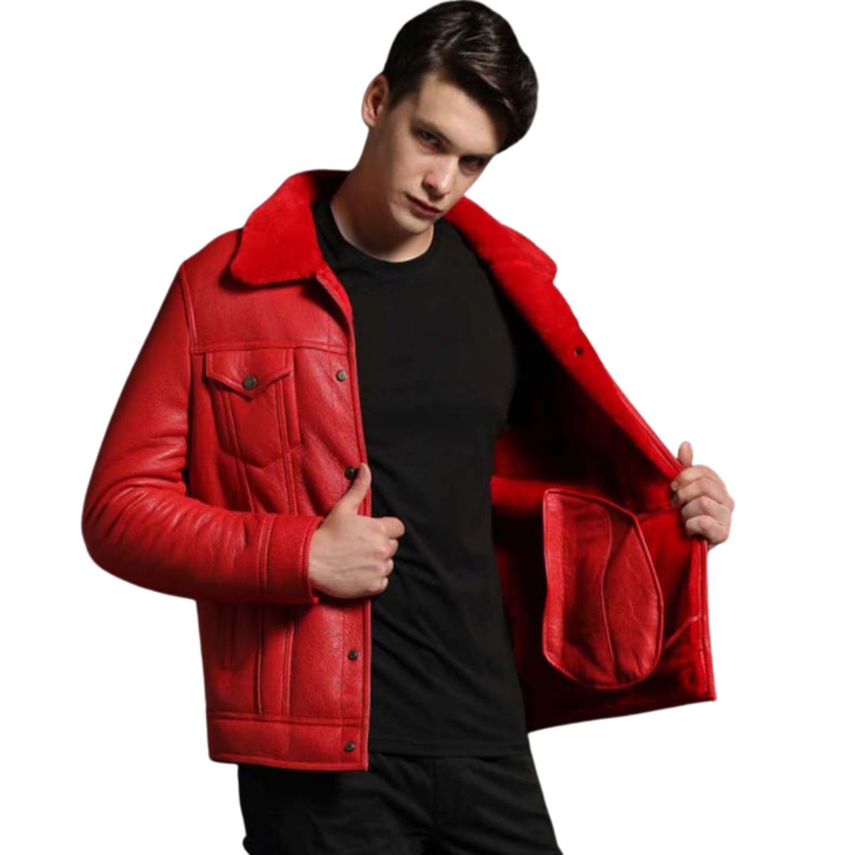 Ravenous Faux Fur Leather Jacket