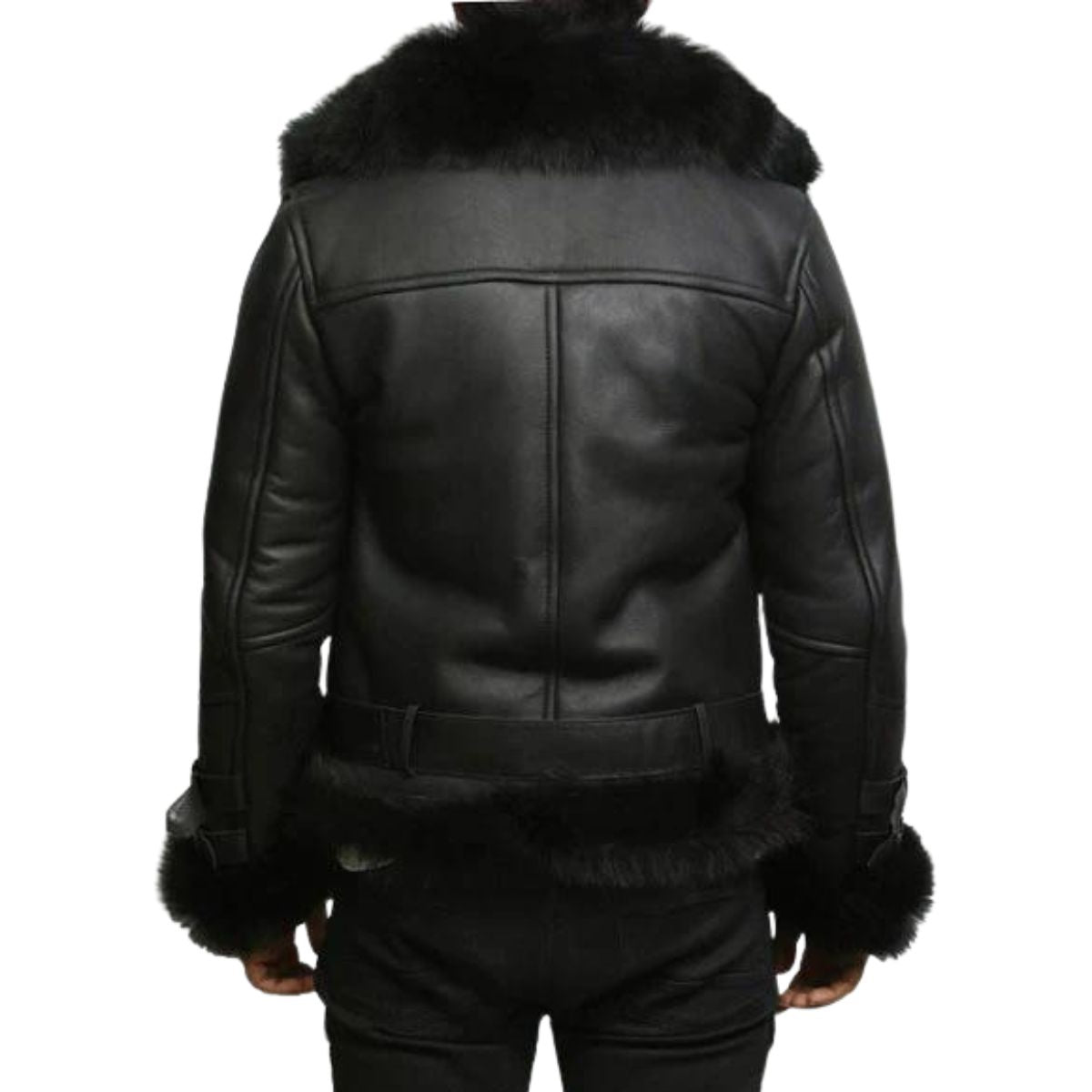 Fur Bomber Ginger Men B3 Bomber Leather Jacket