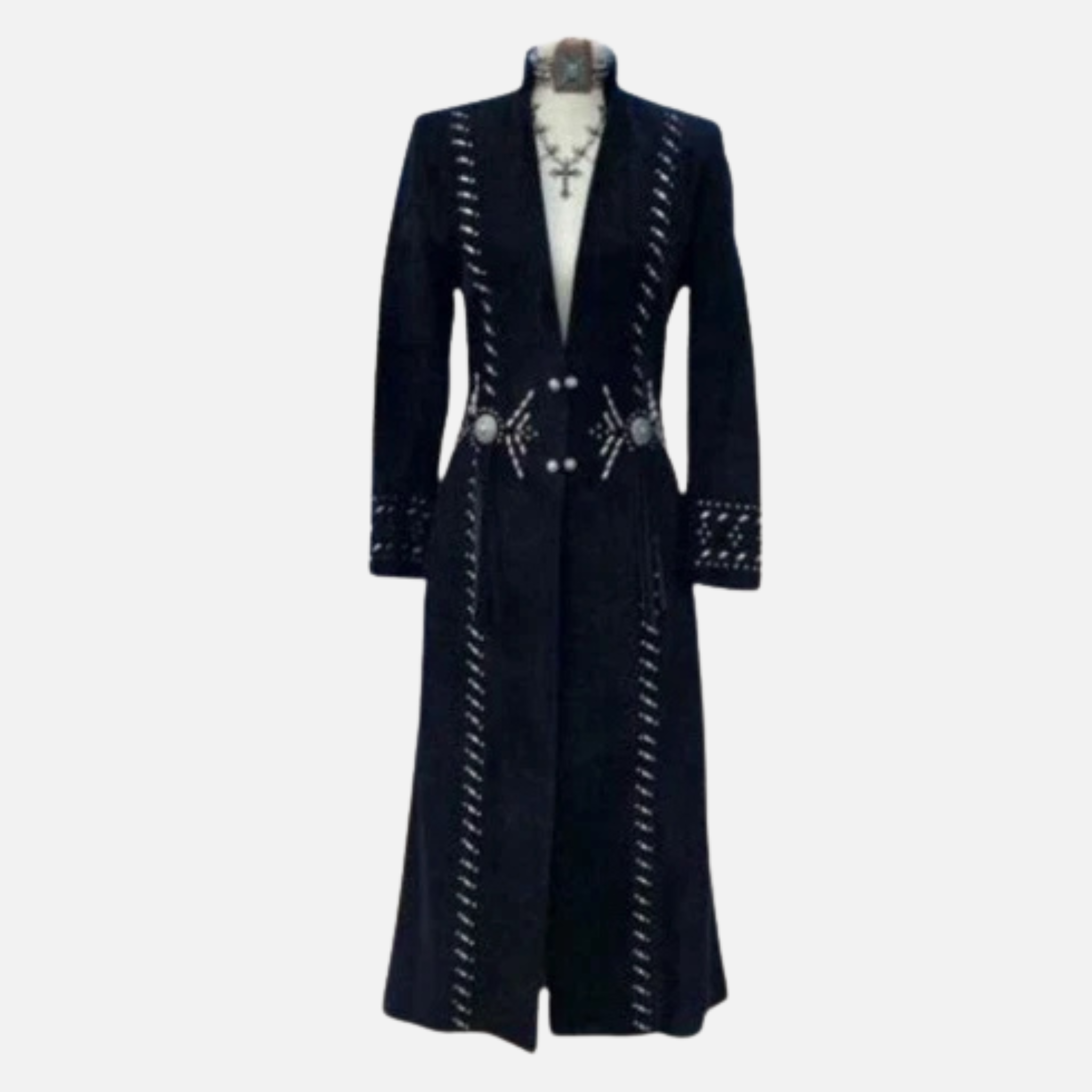 Women Native American Western Suede Leather Long Wedding Dress Powwow Regalia