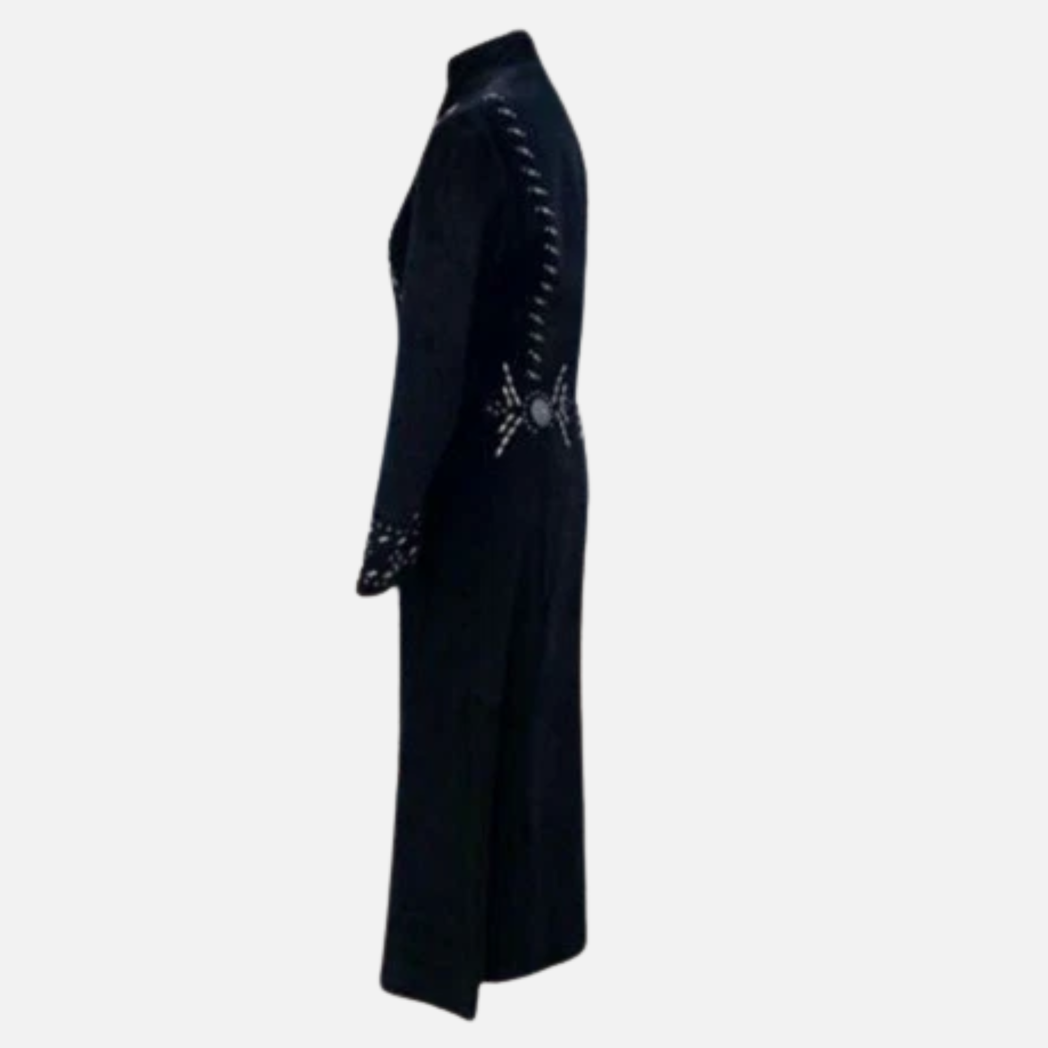 Women Native American Western Suede Leather Long Wedding Dress Powwow Regalia