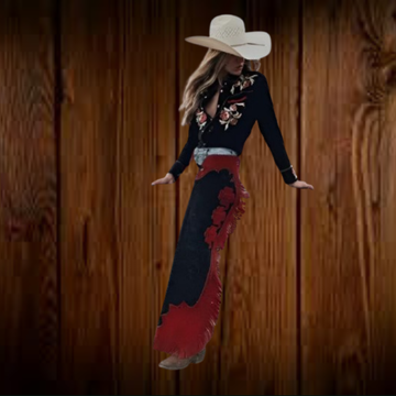 Women's Chap Hand Crafted Native American Cowgirl Style Suede Leather Pant Rodeo Style Ladies Chap Western Buck Suede Gifts For Her