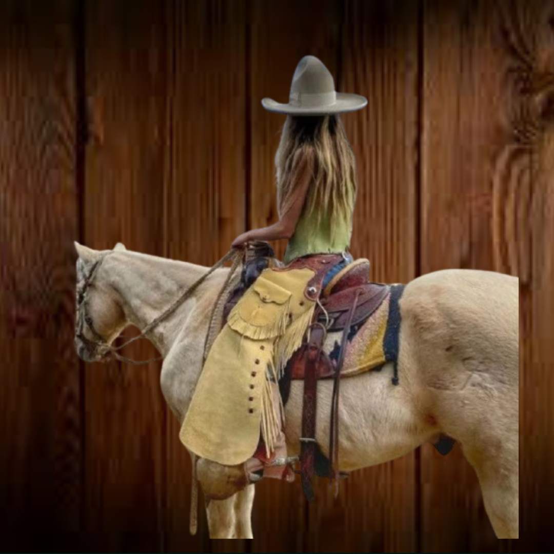 Women's Hand Crafted Native American Cowgirl Style Suede Leather Pant Rodeo Style Ladies Chap Western Buck Suede Gifts For Her