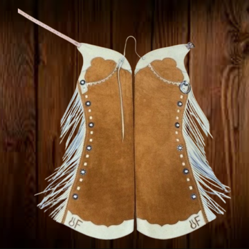 Women's Hand Crafted Native American Cowgirl Style Suede Leather Pant Rodeo Style Ladies Chap Western Buck Suede Gifts For Her