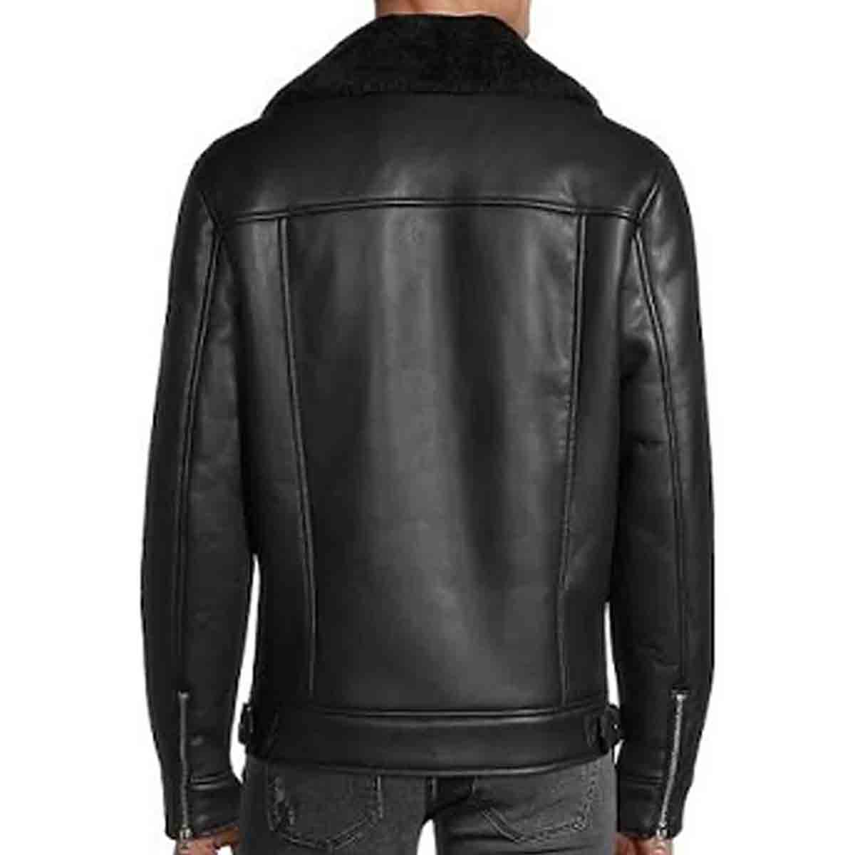 Midnight Majesty Fur Leather Jacket