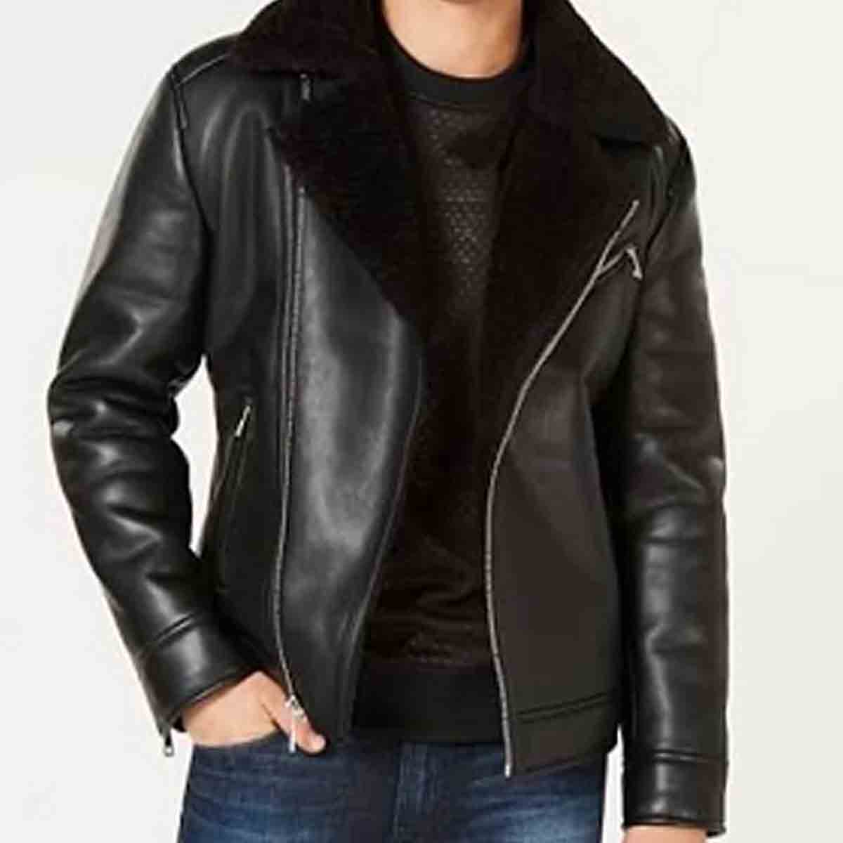 Midnight Majesty Fur Leather Jacket
