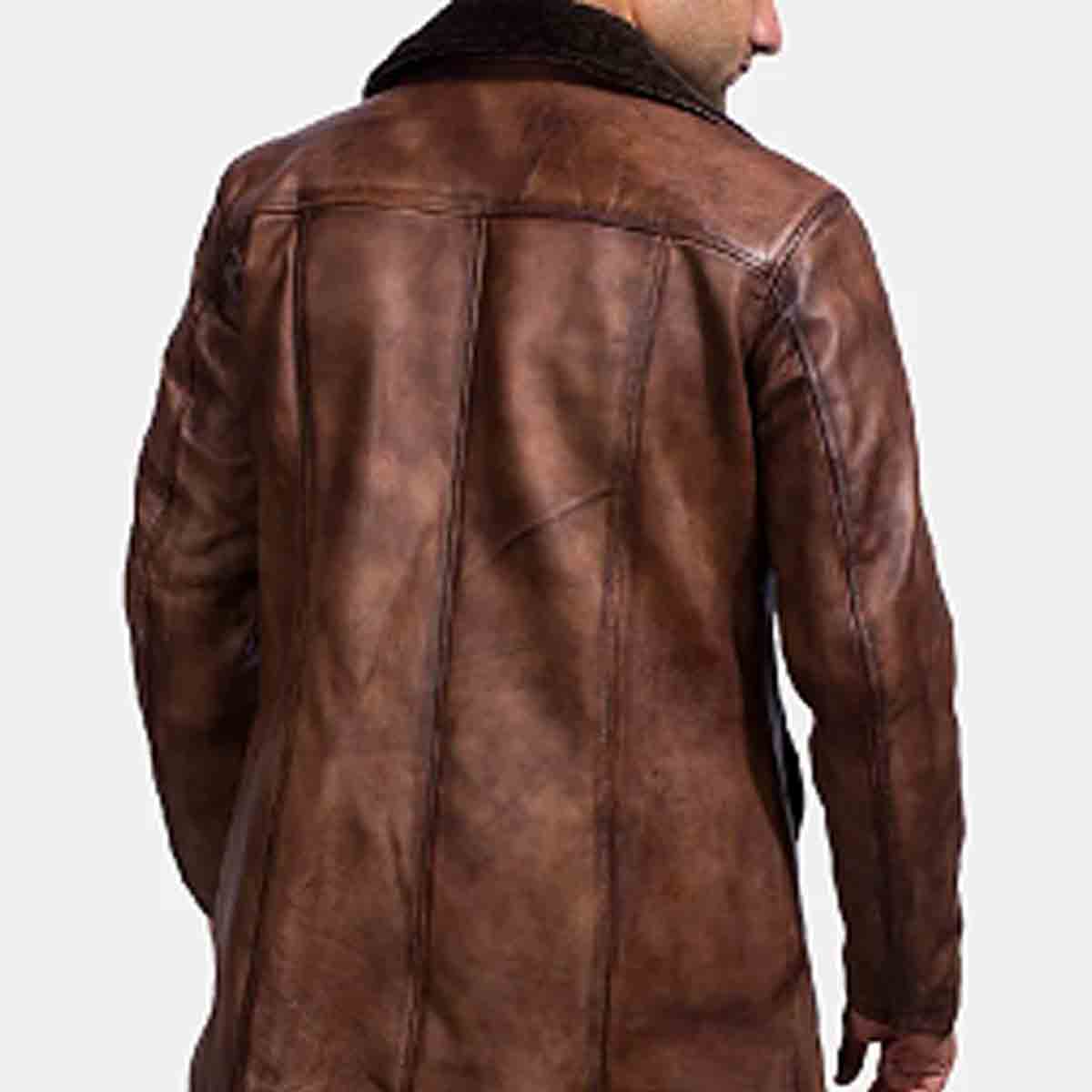Mocha Masterpiece Fur Leather Jacket