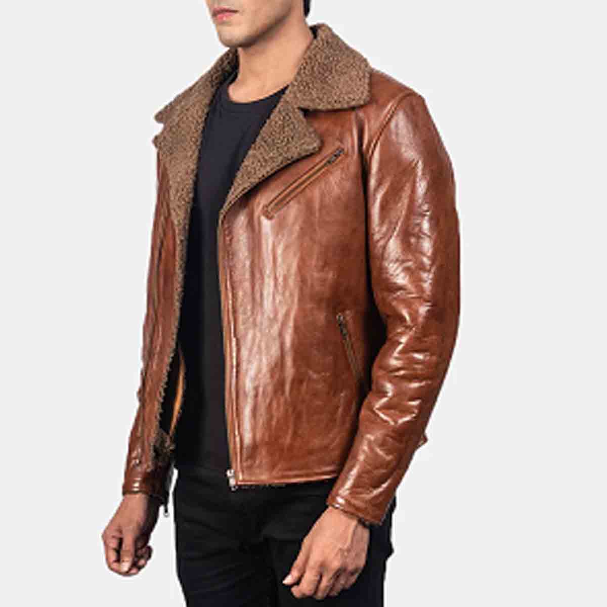 Cinnamon Crush Fur Leather Jacket