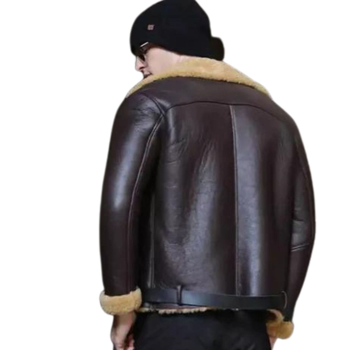 Molten Mocha Leather Fur Jacket